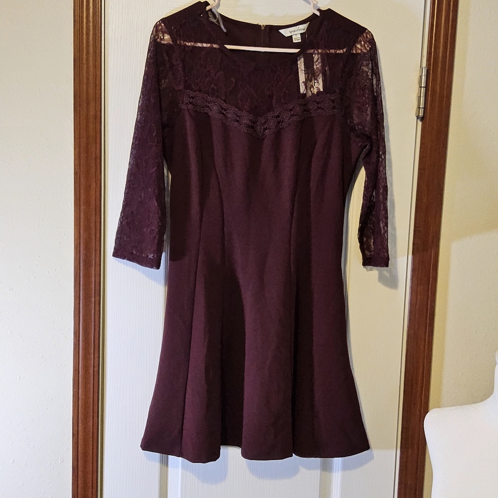 Speechless Burgandy Dress  Size large